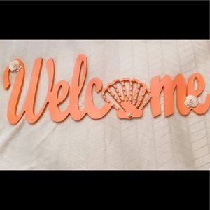 Coral Welcome Sign